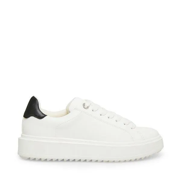 Steve Madden Catcher Sneaker In White & Black