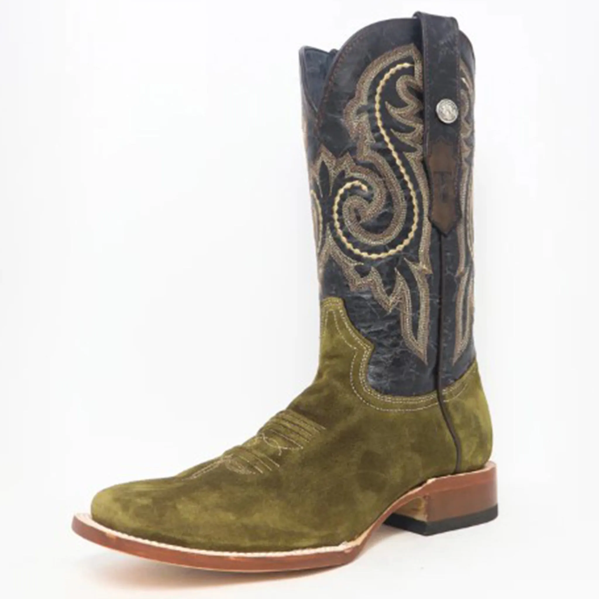Tanner Mark Men's Camel Sage Roughout Square Toe Boot