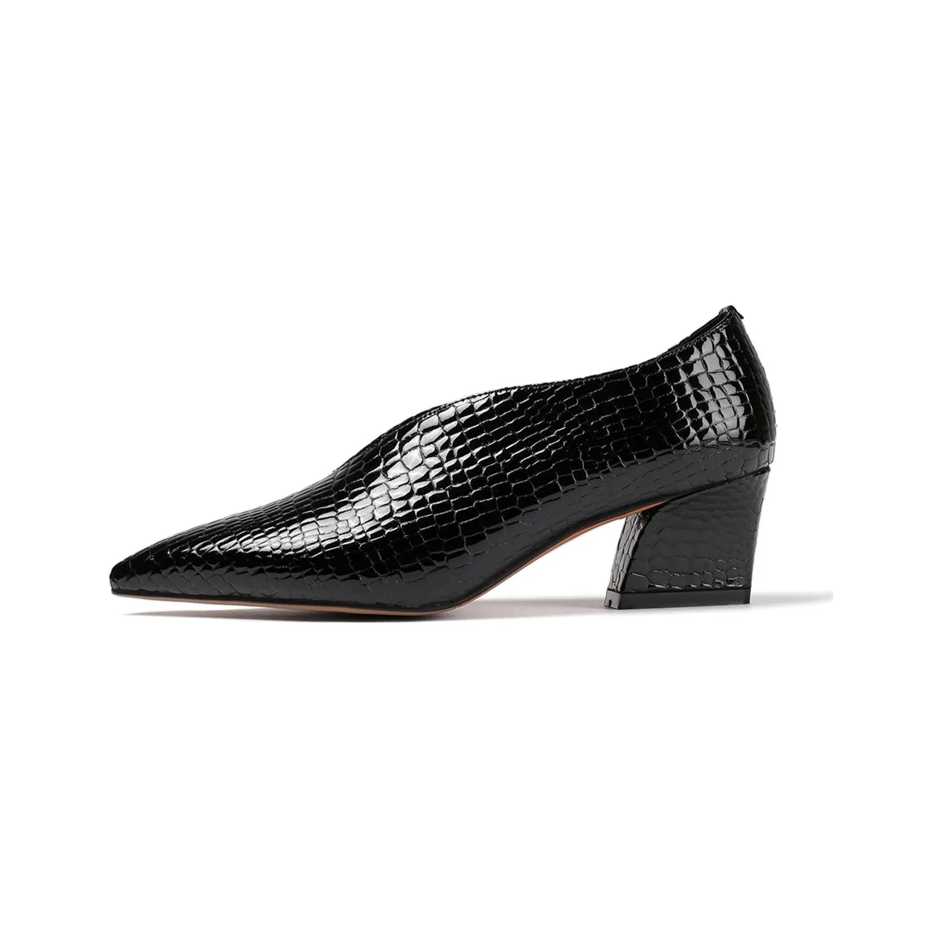 TinaCus Handmade Women's Patent Leather Slip On Printed Snakeskin Casual Shoes