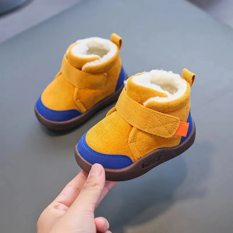 Toddler Baby Boots Winter Boys Girl Warm Baby Snow Boots Plush Soft Bottom Infant Shoes Newborn Baby Outdoor Sneakers Kids Shoes