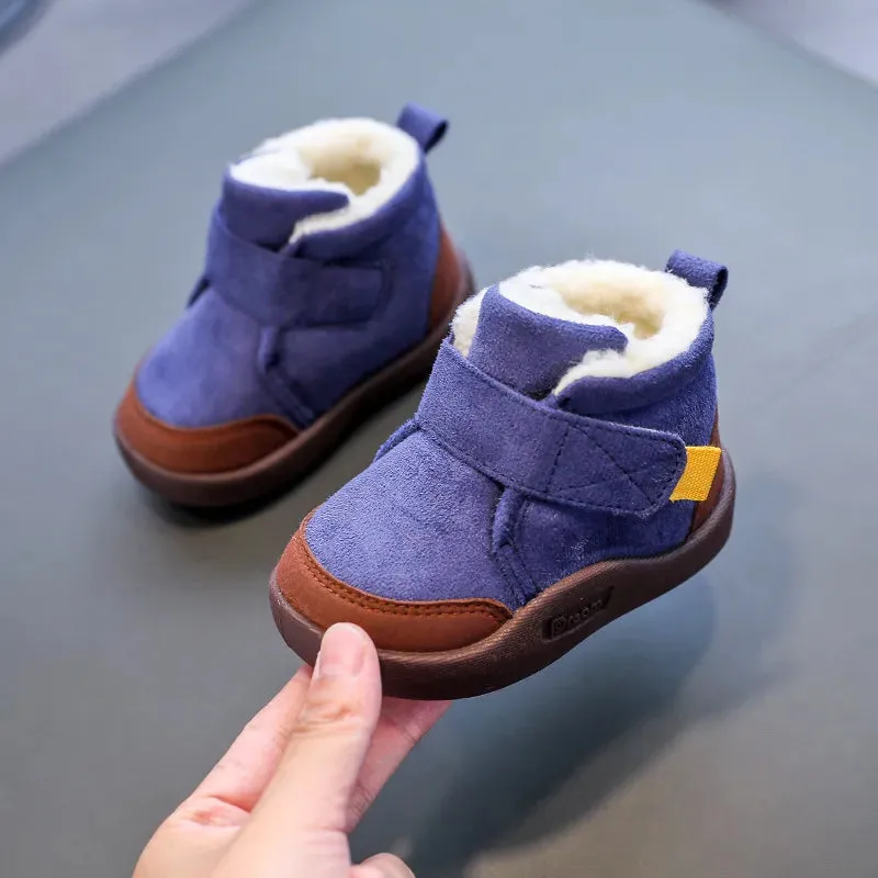 Toddler Baby Boots Winter Boys Girl Warm Baby Snow Boots Plush Soft Bottom Infant Shoes Newborn Baby Outdoor Sneakers Kids Shoes