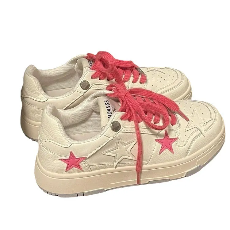 Toleet Aesthetic Pink Star Sneakers