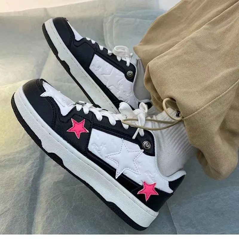Toleet Aesthetic Pink Star Sneakers