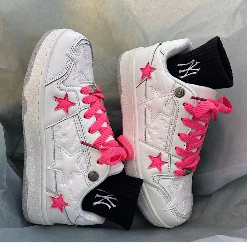 Toleet Aesthetic Pink Star Sneakers