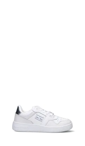 TOMMY HILFIGER JEANS Sneaker donna bianca/argento in pelle