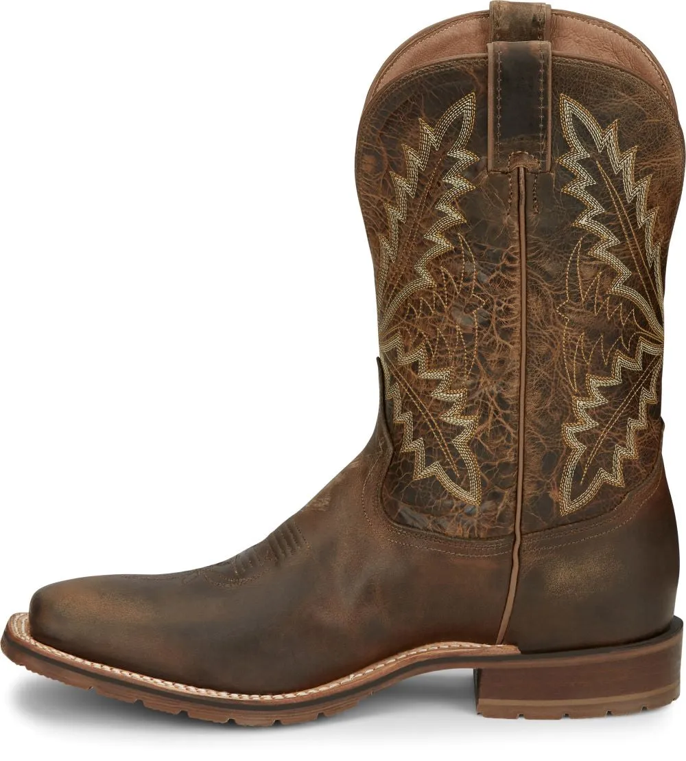 'Tony Lama' Men's 11" Bowie Western Square Toe - Oak