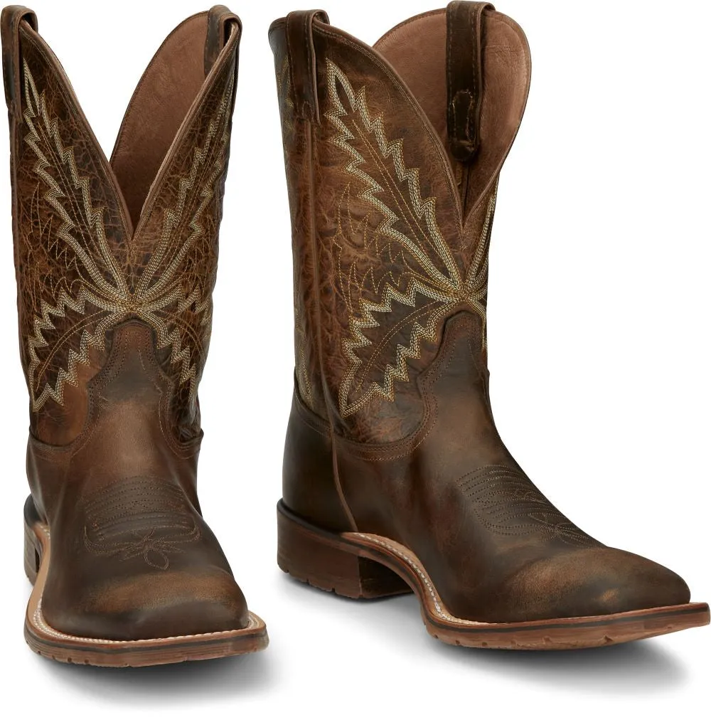 'Tony Lama' Men's 11" Bowie Western Square Toe - Oak