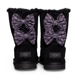 UGG Bailey Bow II UGG Graphic Black Boots - Youth