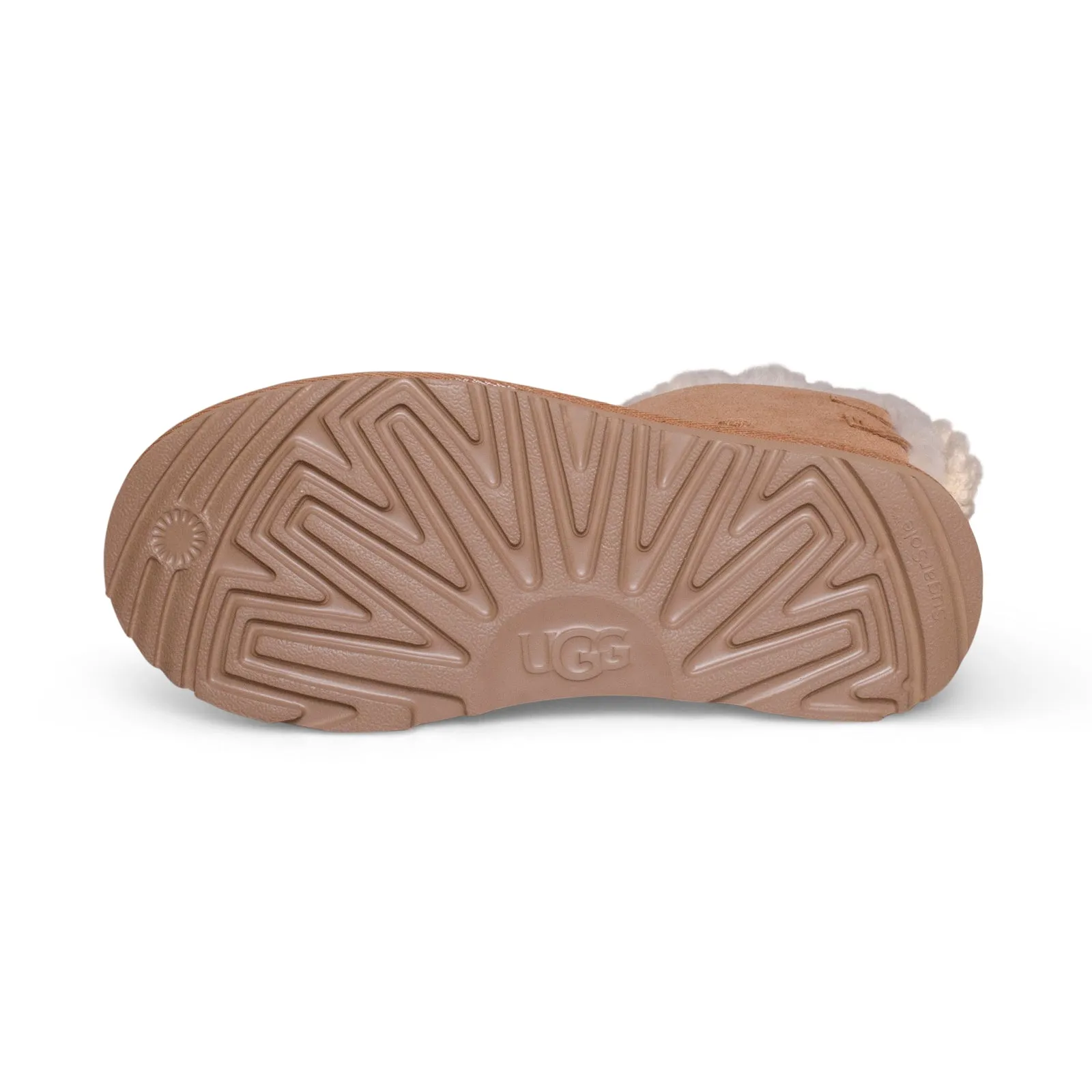 UGG Bailey Knit Bow Chestnut Boots - Youth