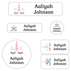 Unicorn Kindergarten Labels Pack