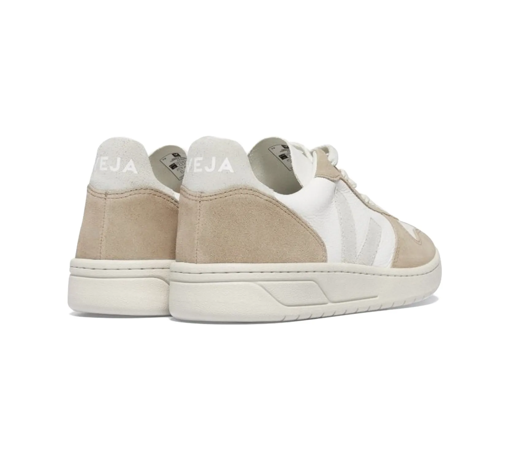 V-10 Leather Sneaker | White/Natural Sahara