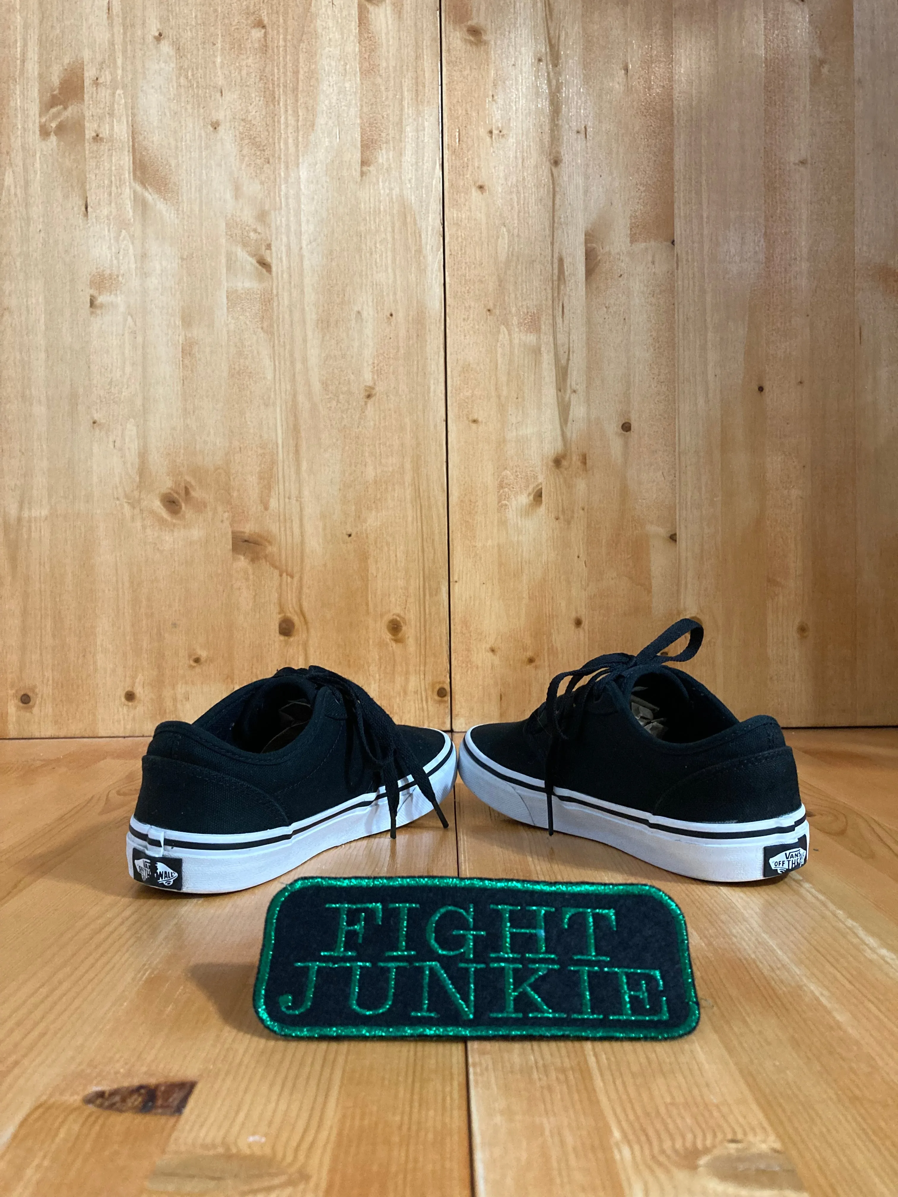 VANS ATWOOD Low Top Youth Size 4 Fabric Skateboarding Shoes Sneakers Black