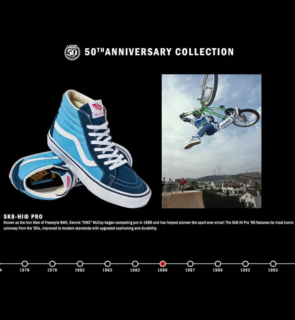 Vans SK8-HI Reissue '86 Navy White  50th Anniversary Ltd