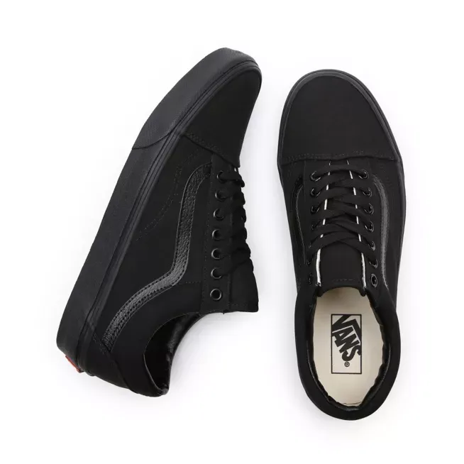 VANS Unisex Old Skool Classic Canvas Shoes - Black