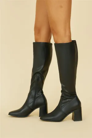 VERALI Linden Tall Boots Black Smooth