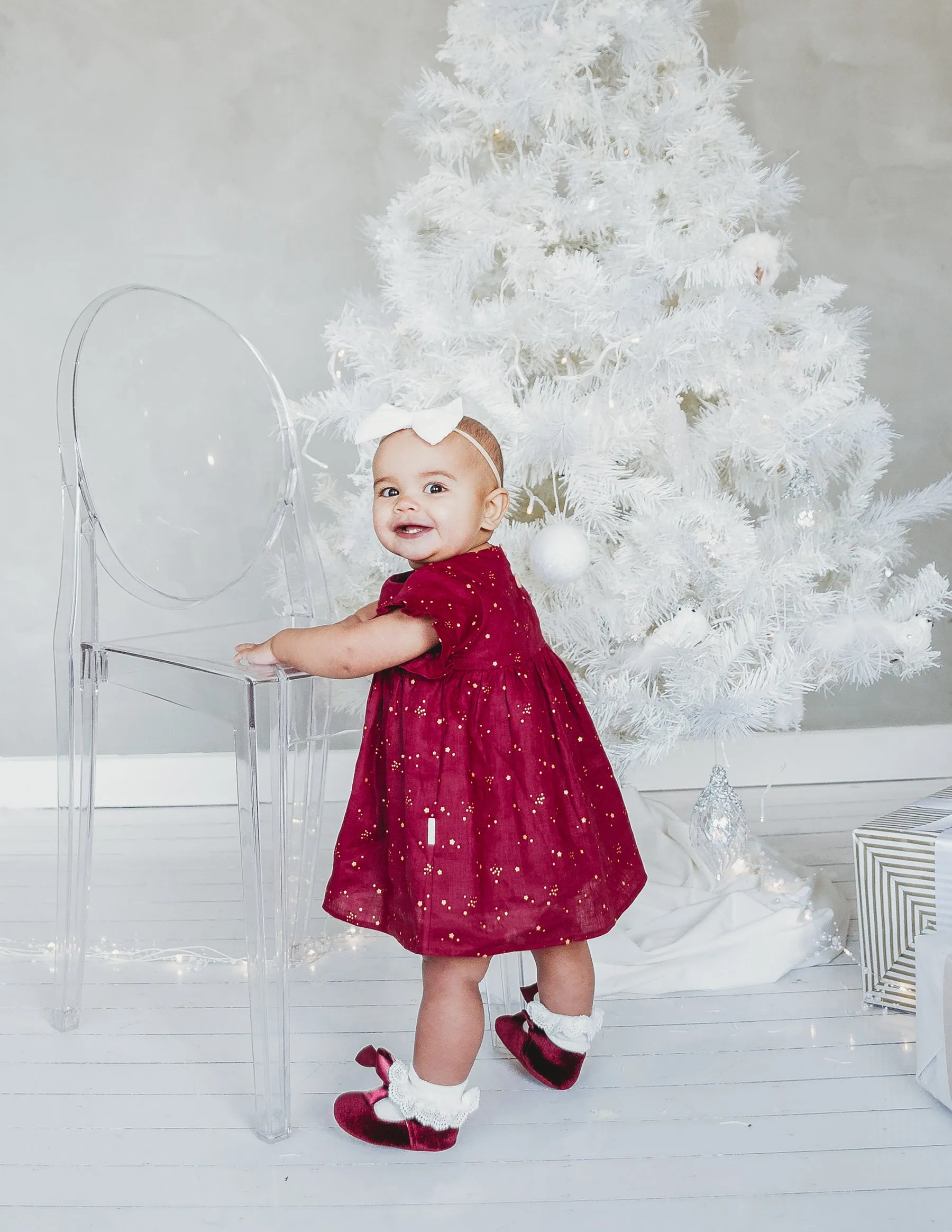 Victoria Velvet Mary Janes - Cherry Red