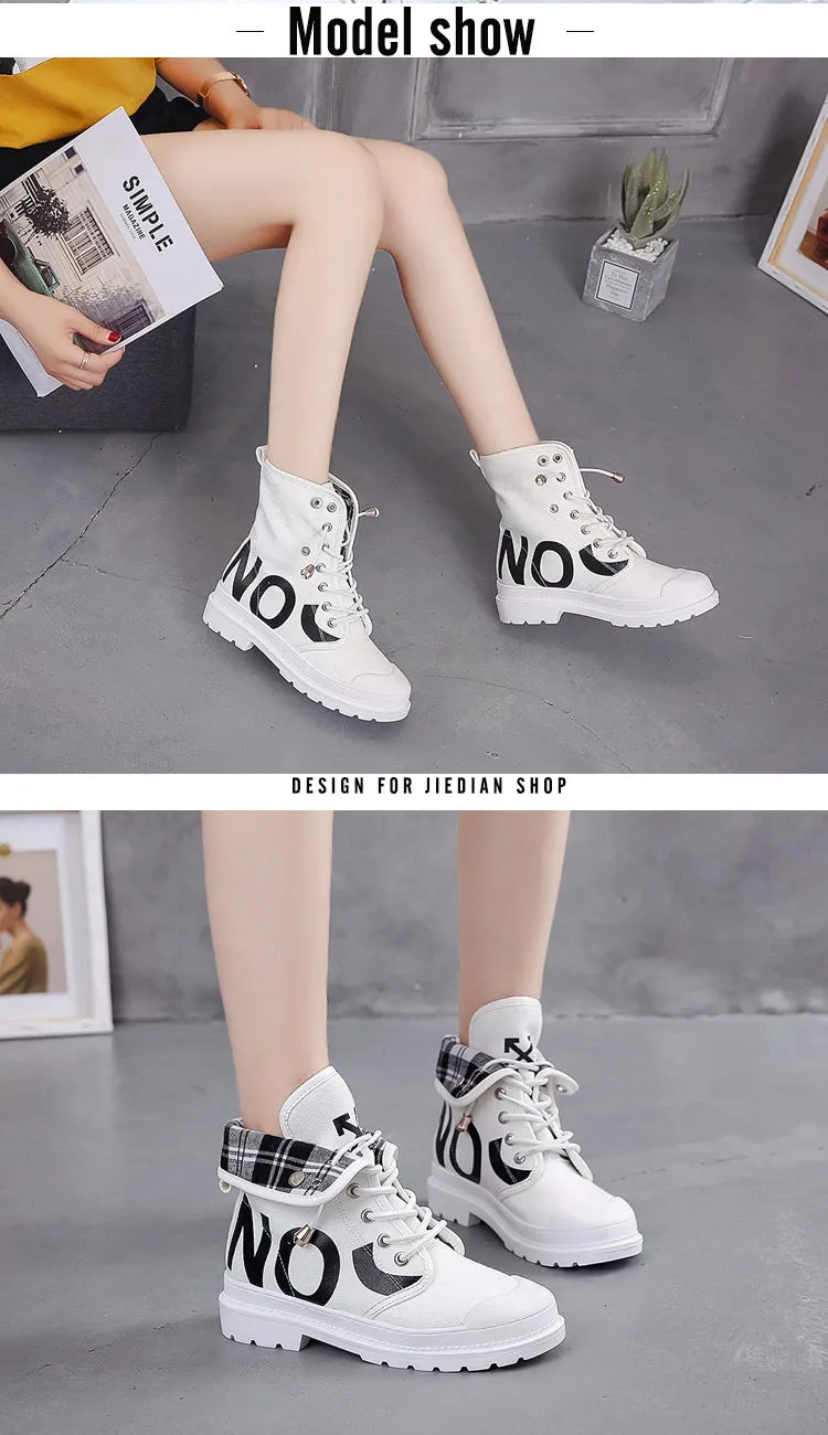 Vulcanized Platform Women's Mesh High-top Lace-up Casual Shoes Walking Sneakers Boots