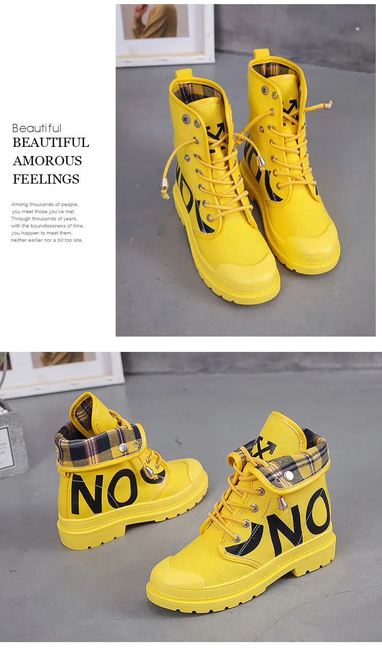 Vulcanized Platform Women's Mesh High-top Lace-up Casual Shoes Walking Sneakers Boots