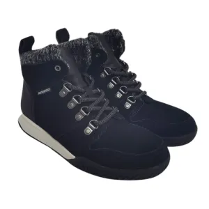 Weatherproof Women's Ruby Suede Leather Sneaker Boots with Knit Collar, Black