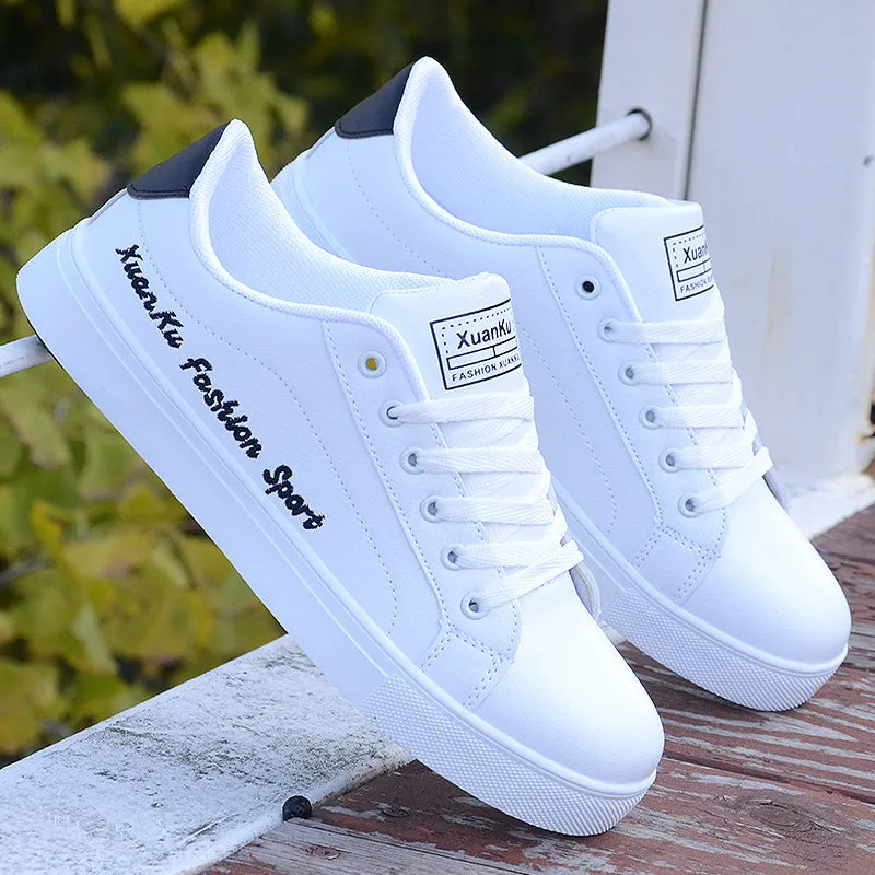 White Trendy Sports Casual Shoes