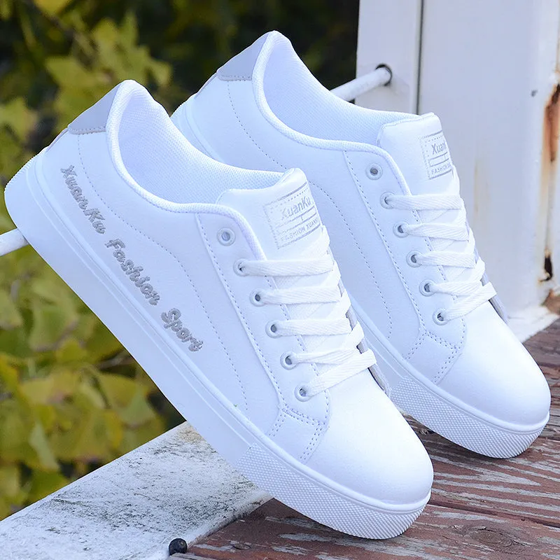 White Trendy Sports Casual Shoes