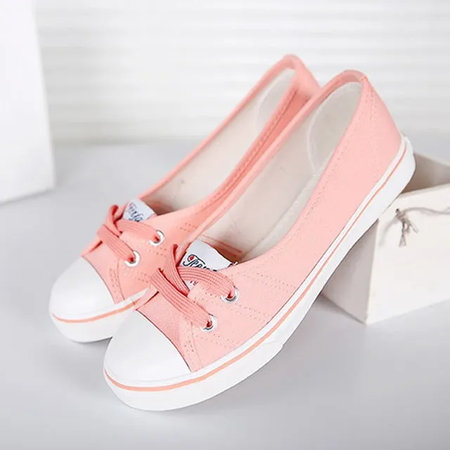 Women Shoes Ballet Flats Loafers Casual Breathable Women Flats Slip On Fashion 2017 Canvas Flats Shoes Women Low Shallow Mouth