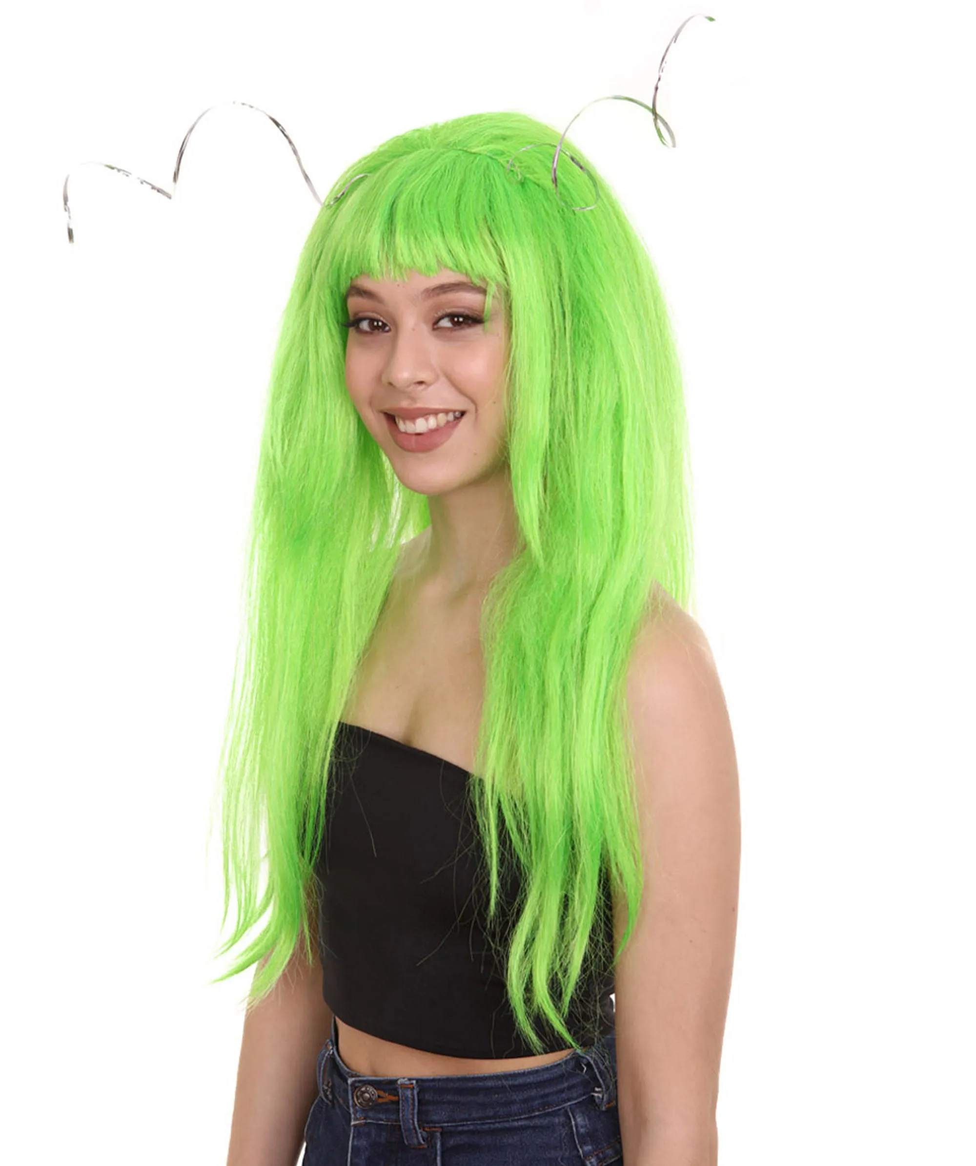 Women's Clown Girl Green Wig with Headpiece | Character Cosplay Halloween Wigs | Premium Breathable Capless Cap