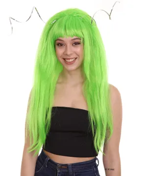 Women's Clown Girl Green Wig with Headpiece | Character Cosplay Halloween Wigs | Premium Breathable Capless Cap
