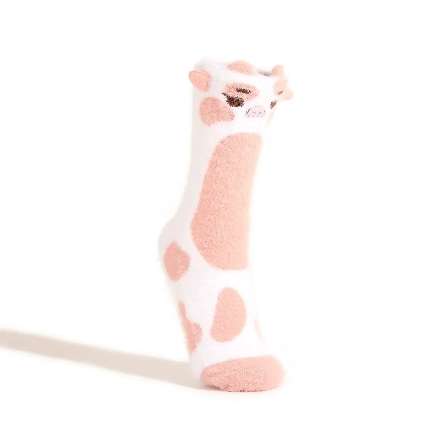 Women's Valentine the Cow Fuzzy Socks