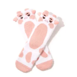 Women's Valentine the Cow Fuzzy Socks